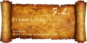Friebe Lilla névjegykártya